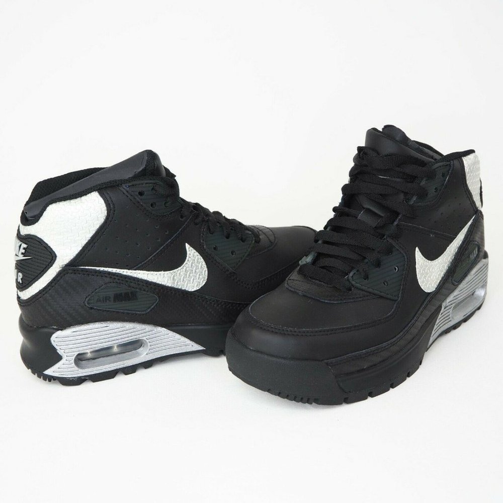 Nike Air Max 90 Boot GS Boys Shoes Casual Black - Picture 8 of 12